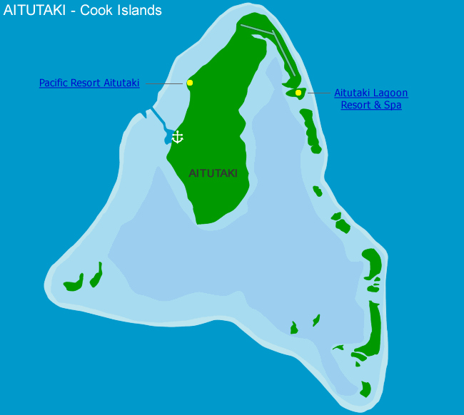 Cook Islands Aitutaki Map